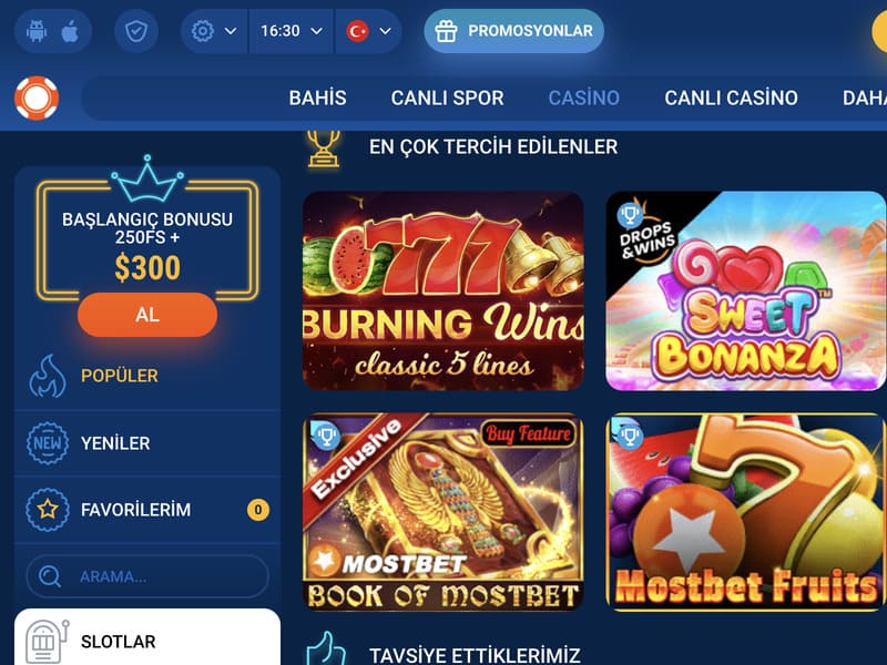 MostBet casinoda oynamanın avantajları